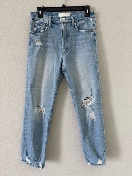 MOTHER Denim - MOTHER Superior The Tomcat Light Wash Denim Jeans Distressed 27
